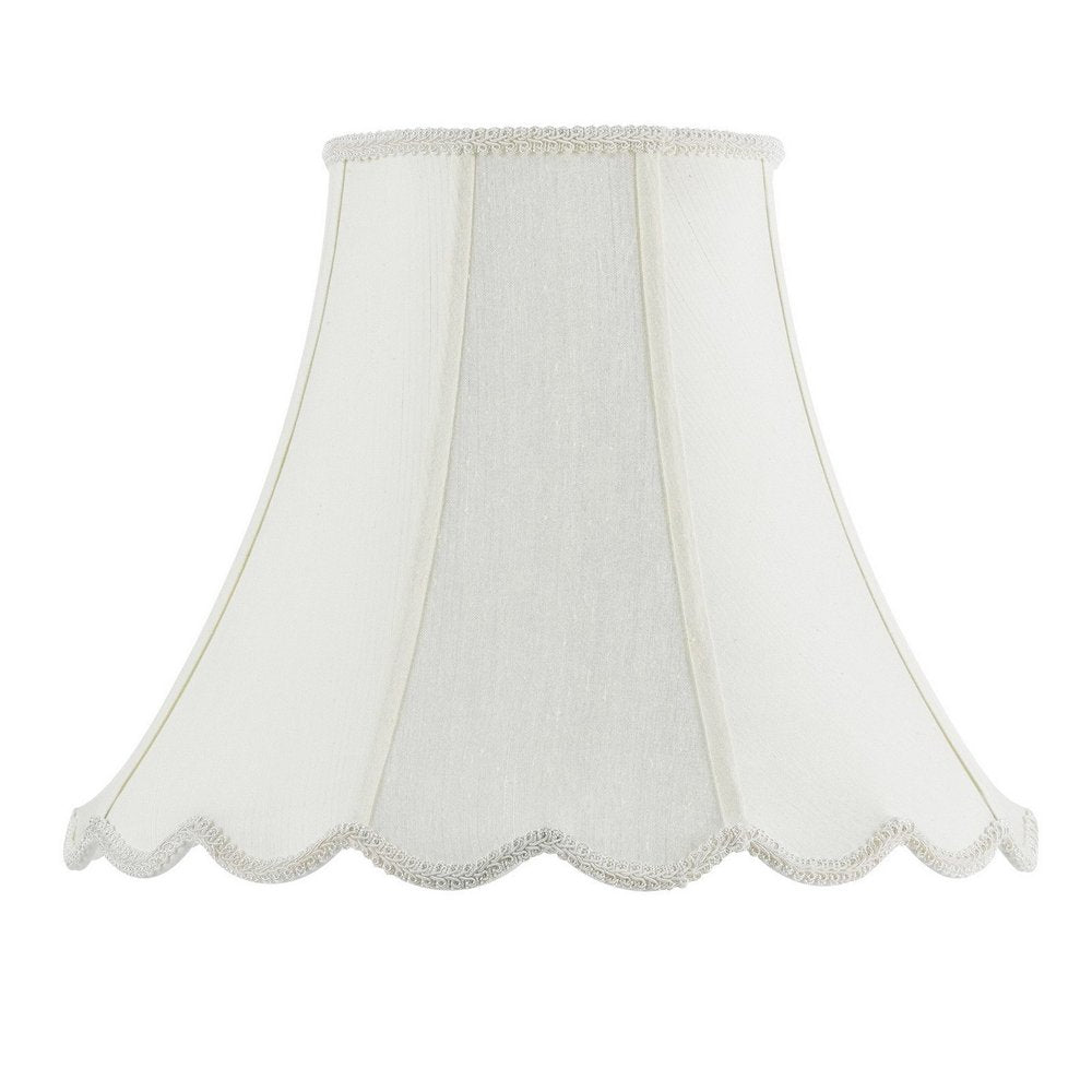Eggshell Linen Piped Bell Lamp Shade HomeRoots
