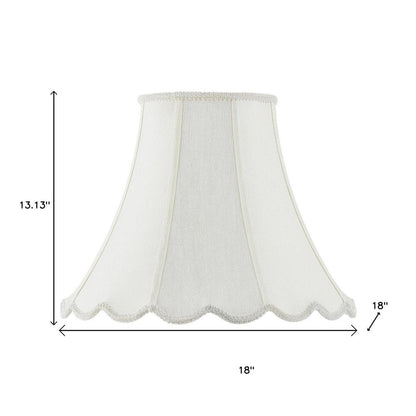 Eggshell Linen Piped Bell Lamp Shade HomeRoots
