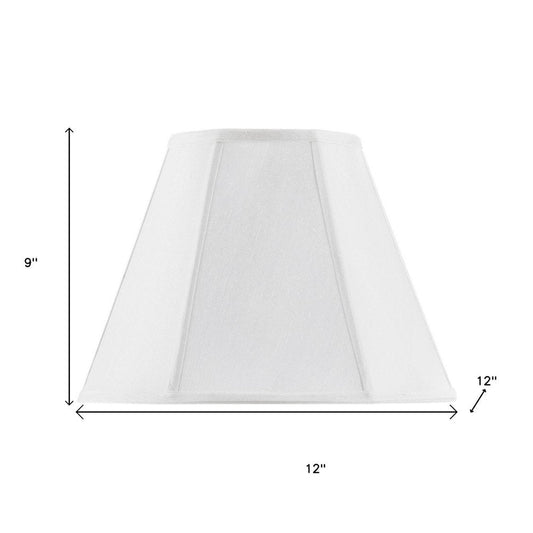White Linen Piped Empire Lamp Shade HomeRoots