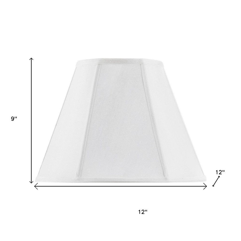 White Linen Piped Empire Lamp Shade HomeRoots