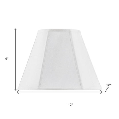 White Linen Piped Empire Lamp Shade HomeRoots