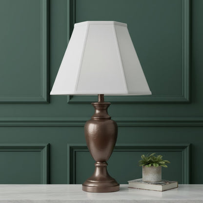White Linen Piped Empire Lamp Shade HomeRoots