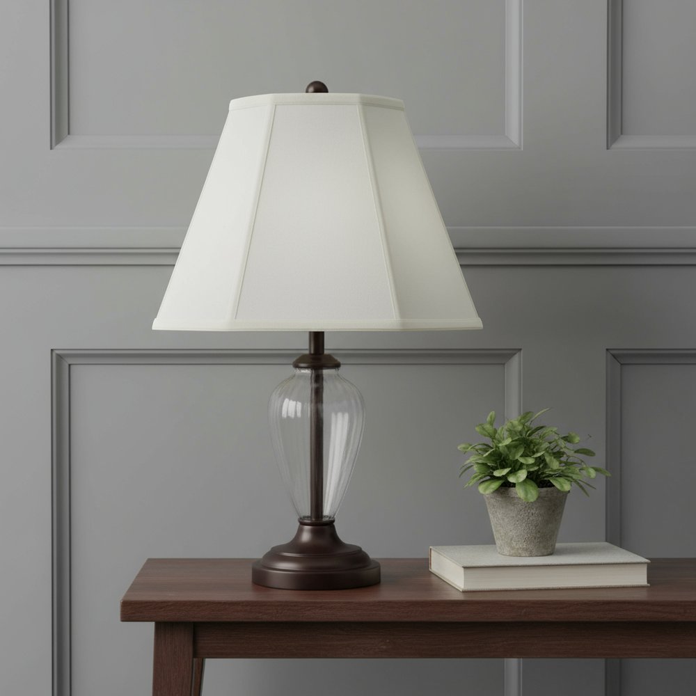 Eggshell Linen Piped Empire Lamp Shade HomeRoots