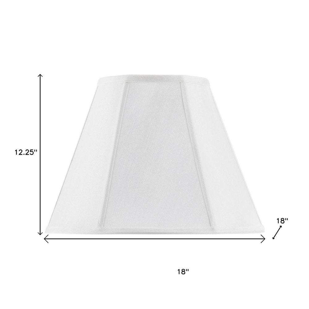 White Linen Piped Empire Lamp Shade HomeRoots