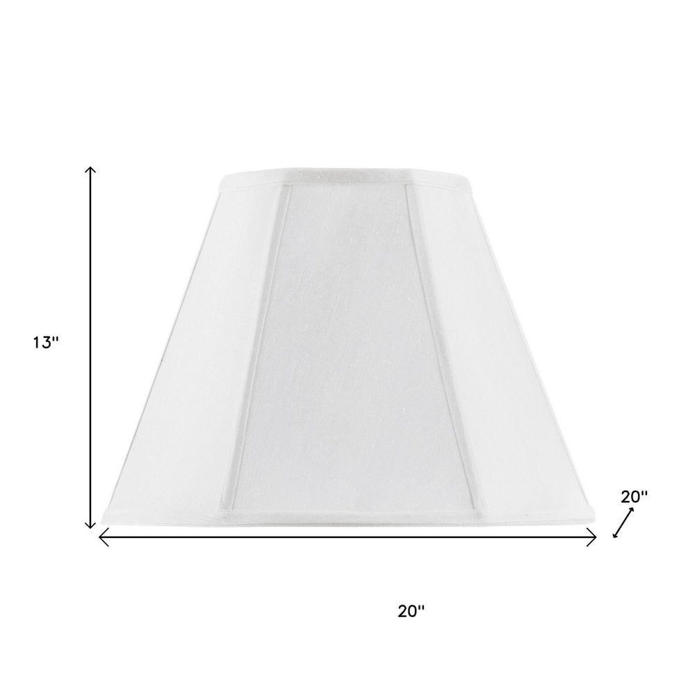 White Linen Piped Empire Lamp Shade HomeRoots