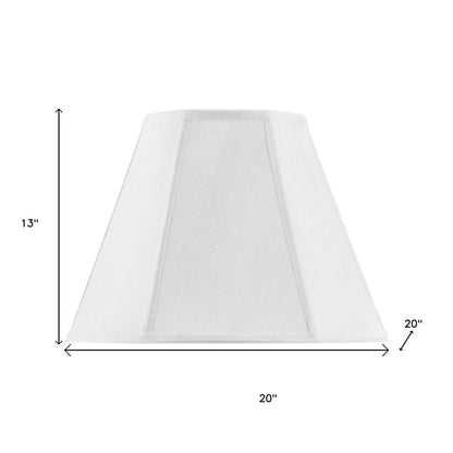 White Linen Piped Empire Lamp Shade HomeRoots