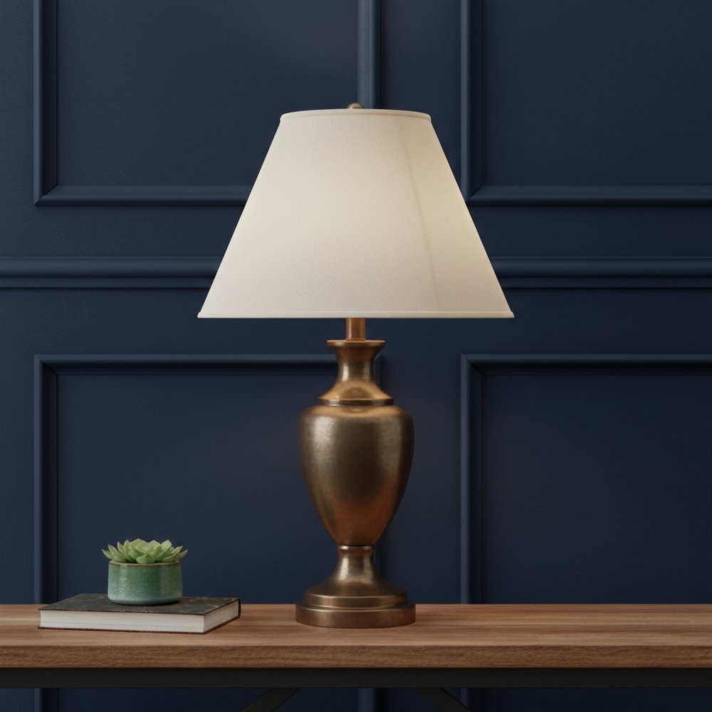 Off White Linen Plain Empire Lamp Shade HomeRoots