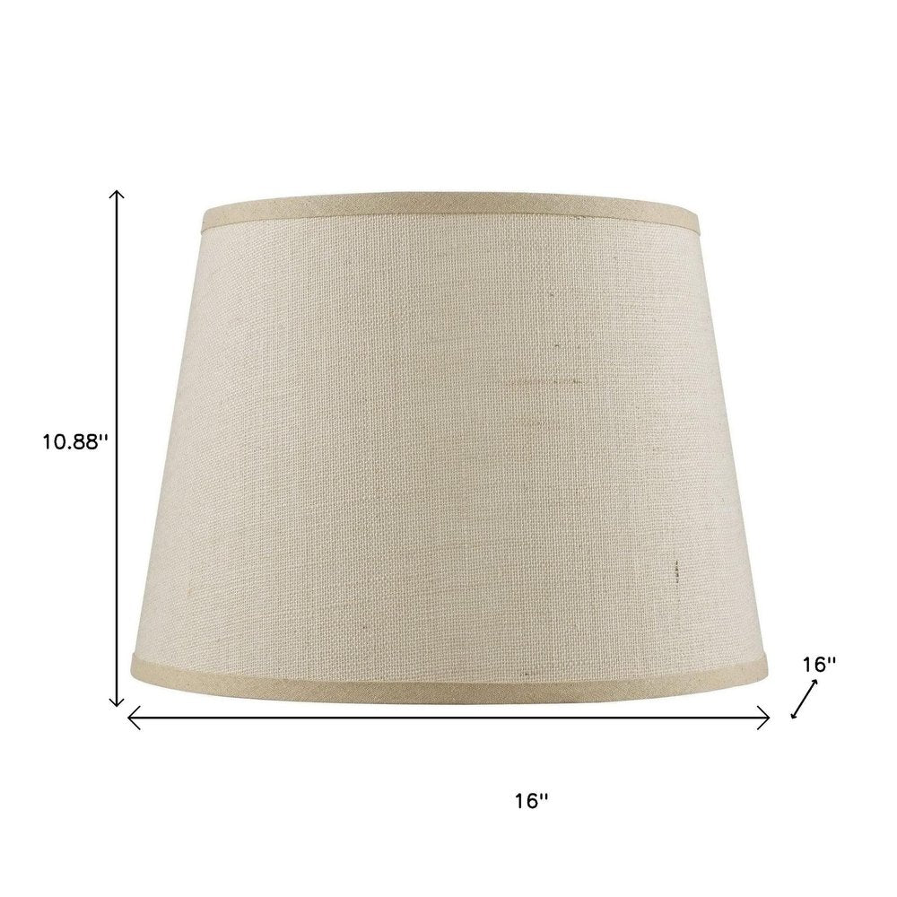 Light Brown Burlap Plain Drum Lamp Shade HomeRoots