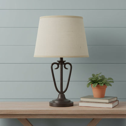Light Brown Burlap Plain Drum Lamp Shade HomeRoots