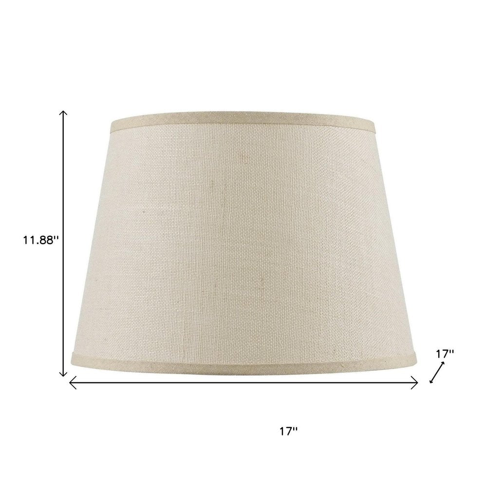Light Brown Burlap Plain Drum Lamp Shade HomeRoots