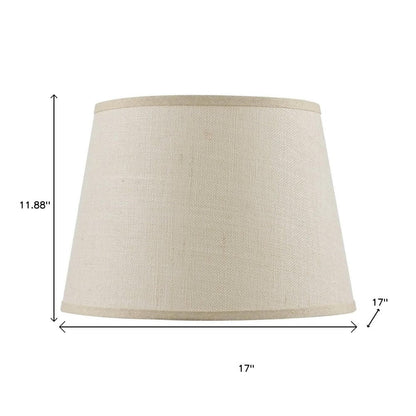 Light Brown Burlap Plain Drum Lamp Shade HomeRoots
