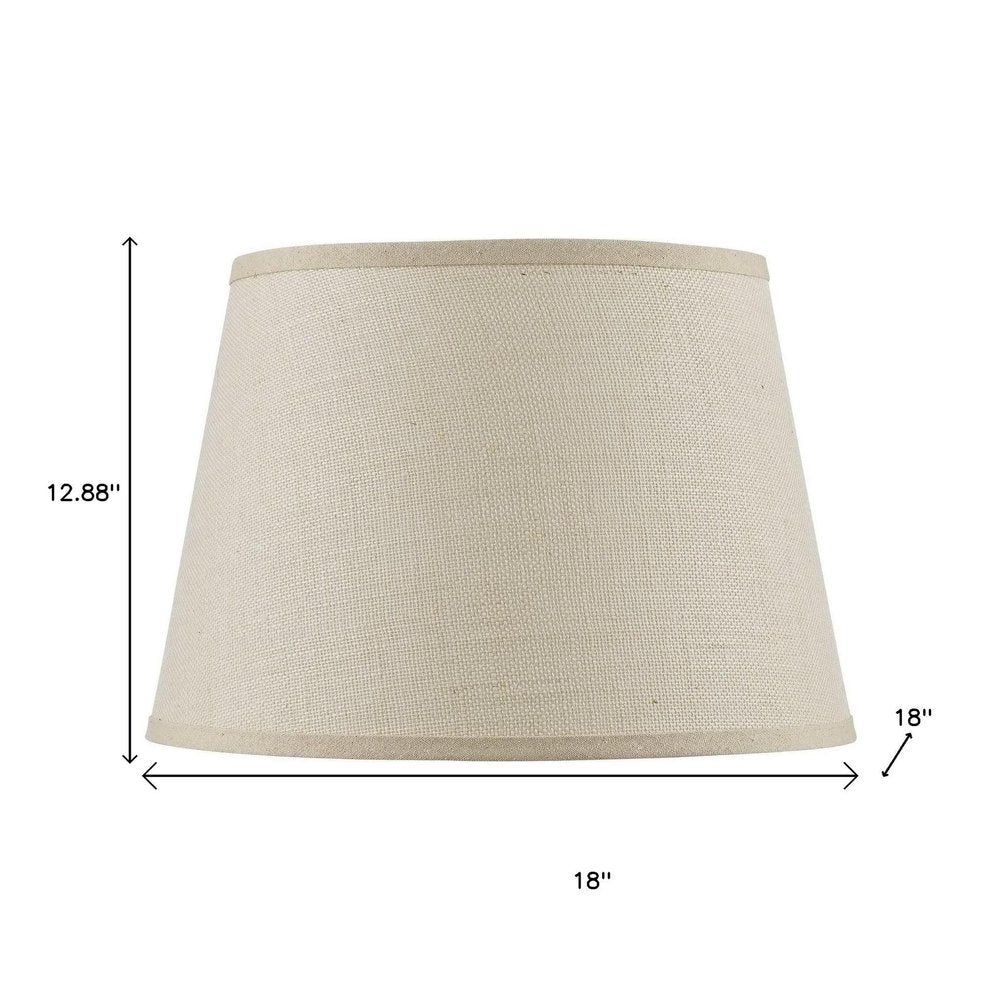 Light Brown Burlap Plain Drum Lamp Shade HomeRoots