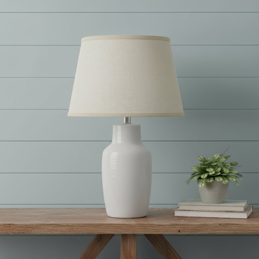 Light Brown Burlap Plain Drum Lamp Shade HomeRoots