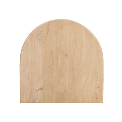 22" Natural Solid Wood Block End Table With Shelf HomeRoots