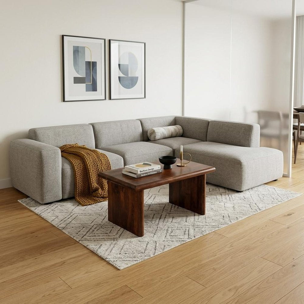 32" Chestnut Solid Wood Frame Coffee Table HomeRoots