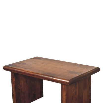 32" Chestnut Solid Wood Frame Coffee Table
