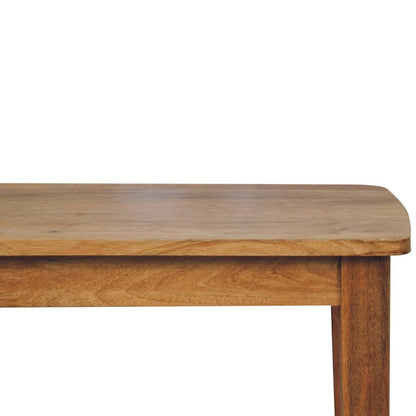 35" Oak Solid Wood Coffee Table With Shelf HomeRoots