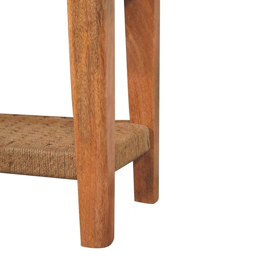 35" Oak Solid Wood Coffee Table With Shelf HomeRoots