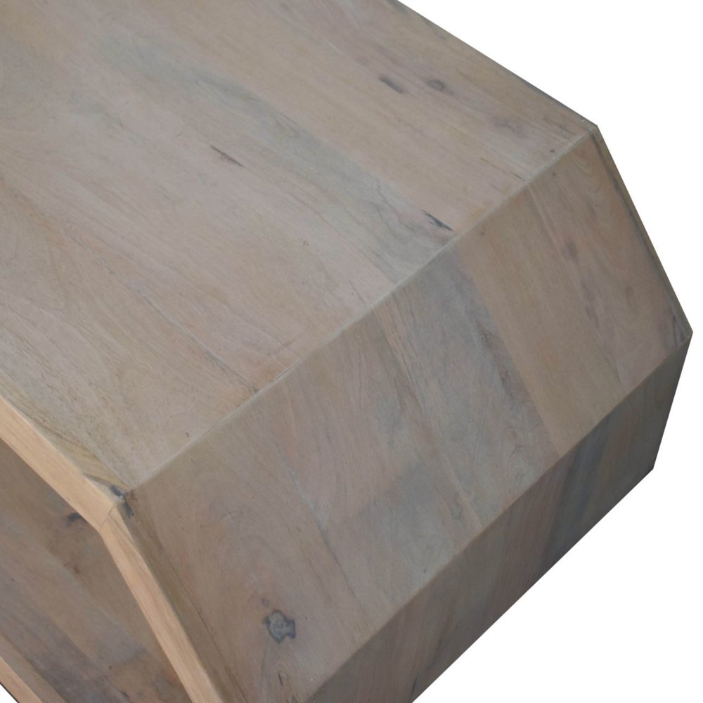 39" Natural Solid Wood Floor Shelf Coffee Table With Shelf HomeRoots