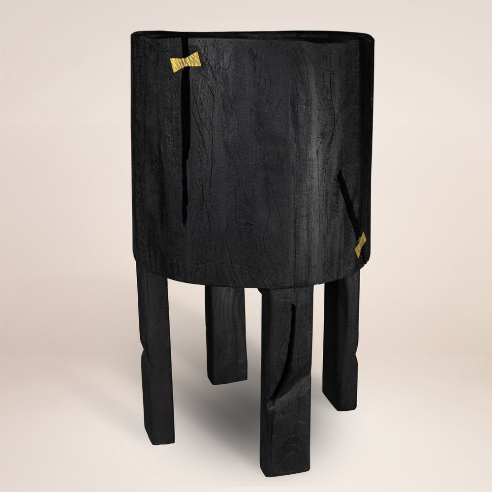 Black Wood Pot Planter HomeRoots