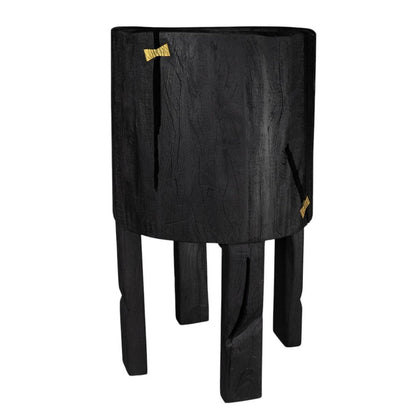 Black Wood Pot Planter HomeRoots