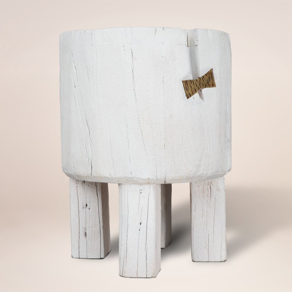 White Wood Pot Planter HomeRoots