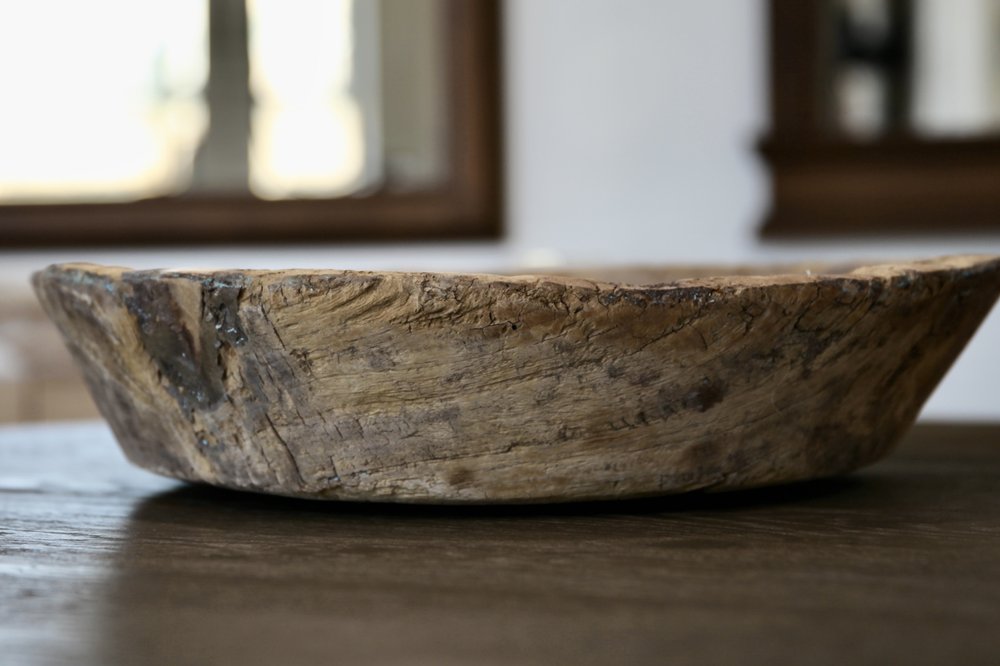 5" Beige Wood Decorative Bowl HomeRoots