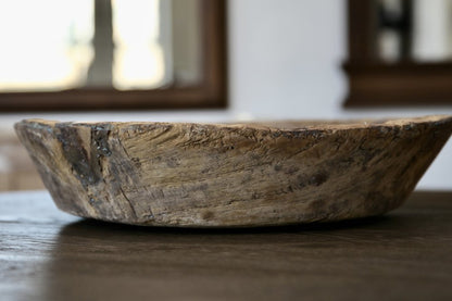 5" Beige Wood Decorative Bowl HomeRoots