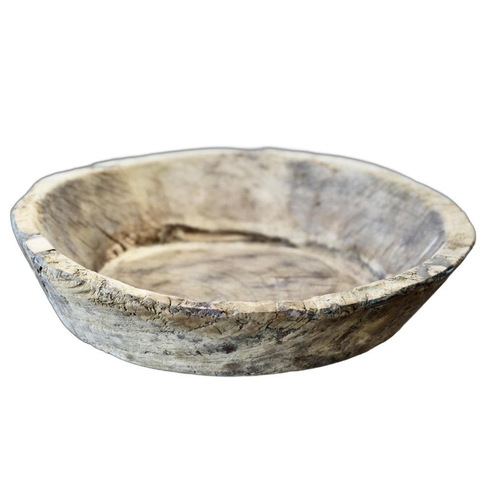5" Beige Wood Decorative Bowl HomeRoots