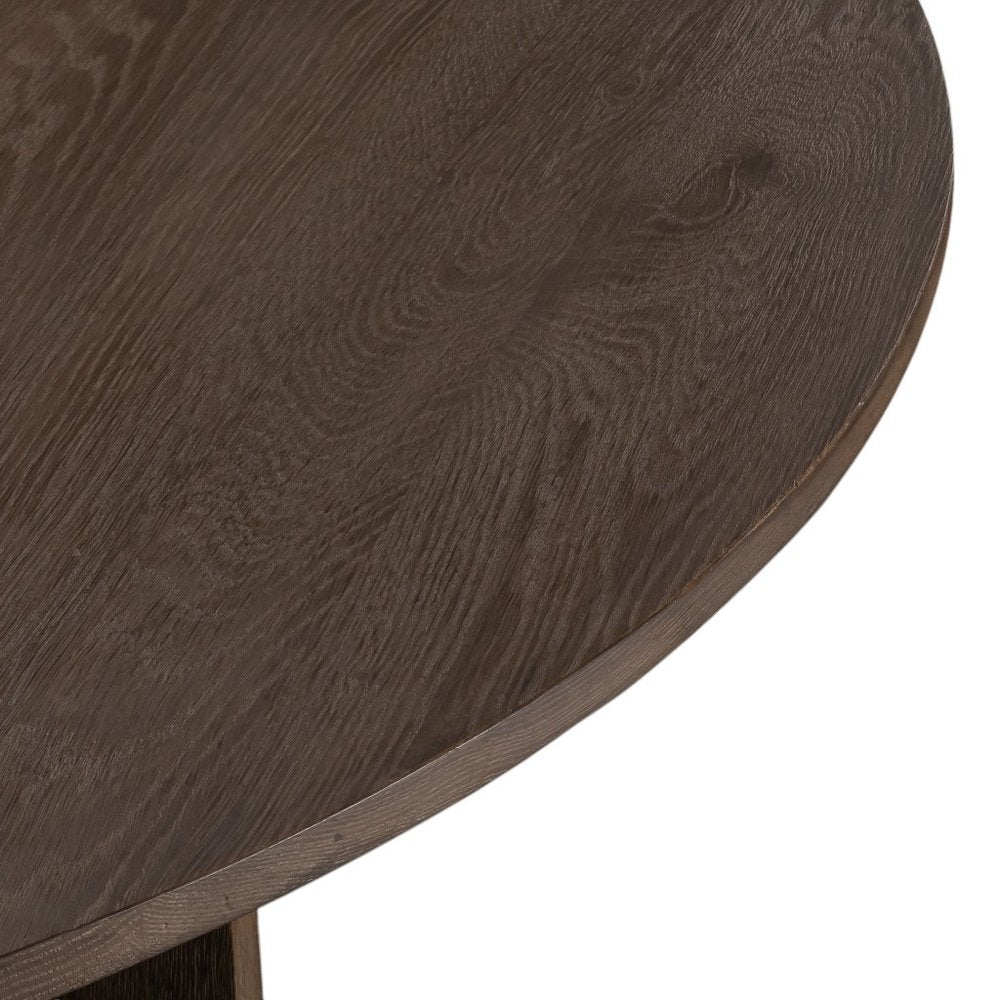 60" Natural Solid Wood Pedestal Base Round Top Dining Table HomeRoots