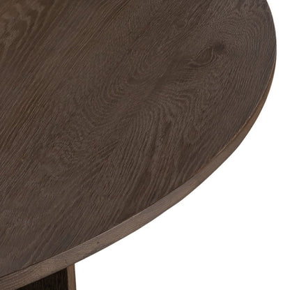 60" Natural Solid Wood Pedestal Base Round Top Dining Table HomeRoots