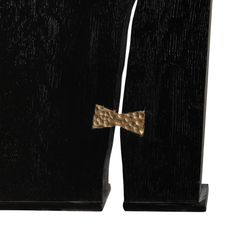 41" Black Wood One Tier Bookcase HomeRoots