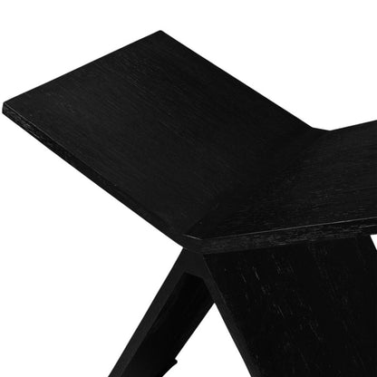 41" Black Wood One Tier Bookcase HomeRoots