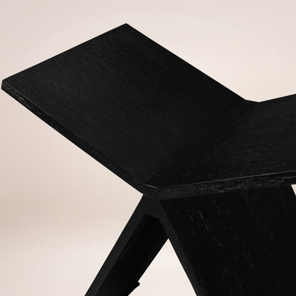 41" Black Wood One Tier Bookcase HomeRoots