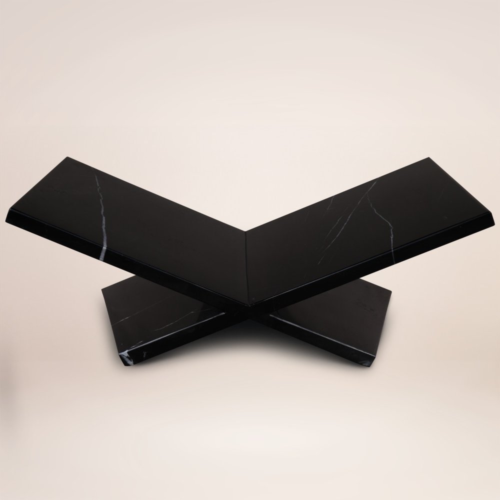 8" Black Marble Tabletop Decorative Bookstand HomeRoots