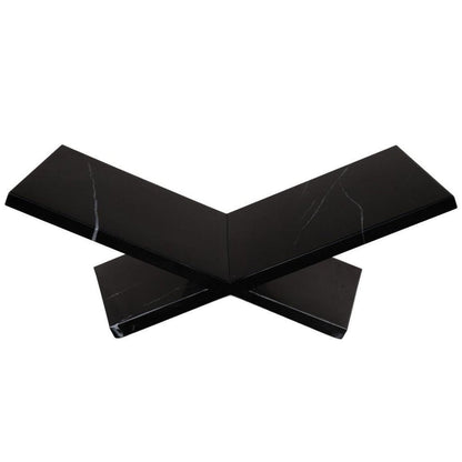 8" Black Marble Tabletop Decorative Bookstand HomeRoots