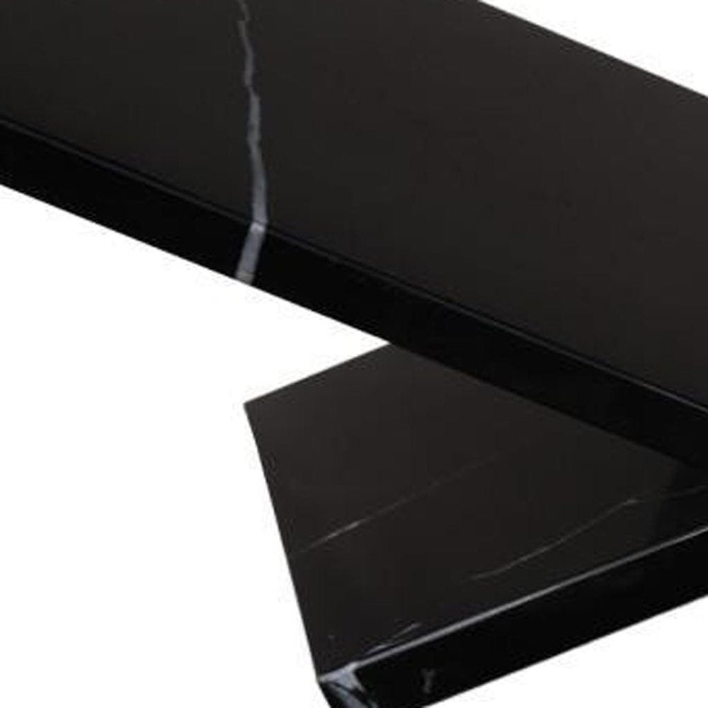 8" Black Marble Tabletop Decorative Bookstand HomeRoots