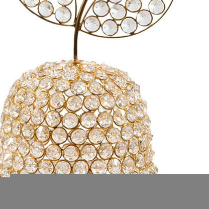 18" Gold Aluminum And Faux Crystal Decorative Pear HomeRoots