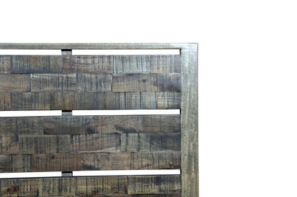 Dark Brown Slat Back Solid Wood King Bed Frame HomeRoots
