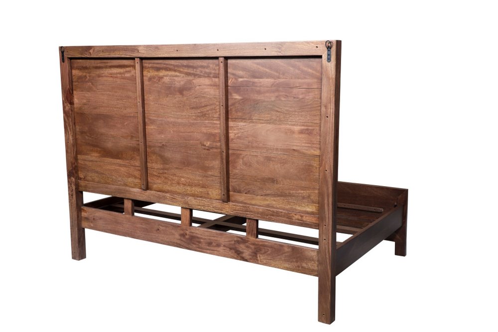 Brown Carved Abstract Solid Wood King Bed Frame HomeRoots