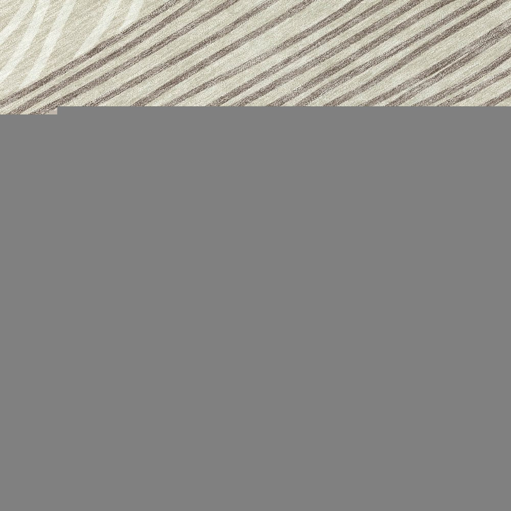 8' Beige Ivory And Brown Round Striped Washable Indoor Outdoor Area Rug HomeRoots