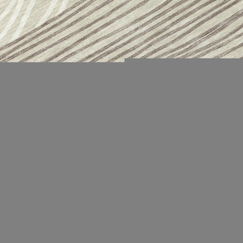 8' Beige Ivory And Brown Round Striped Washable Indoor Outdoor Area Rug — view 35