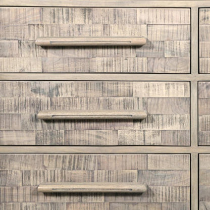 57" Gray Solid Wood Six Drawer Dresser HomeRoots