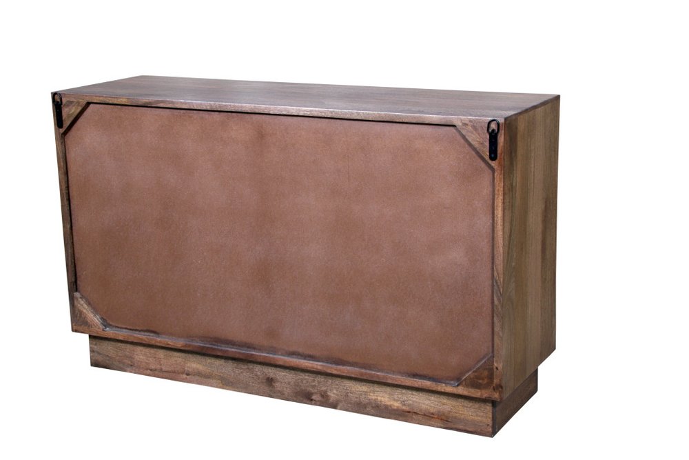 57" Brown Carved Abstract Solid Wood Six Drawer Dresser HomeRoots