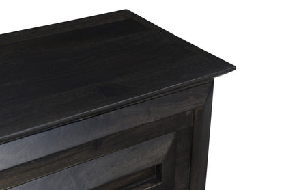 52" Dark Brown Solid Wood Storage Ottoman HomeRoots