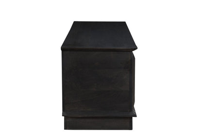 52" Dark Brown Solid Wood Storage Ottoman HomeRoots