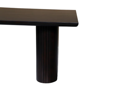82" Dark Brown Wood Double Pedestal Base Dining Table HomeRoots