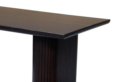 82" Dark Brown Wood Double Pedestal Base Dining Table HomeRoots