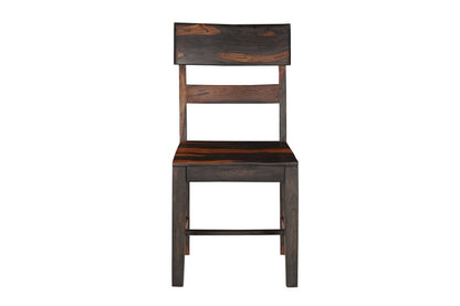 Seven Piece Brown Solid Wood Dining Set with Six Chairs HomeRoots