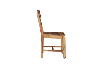 Set of Two Brown Solid Wood Ladder Back Dining Side Chairs HomeRoots